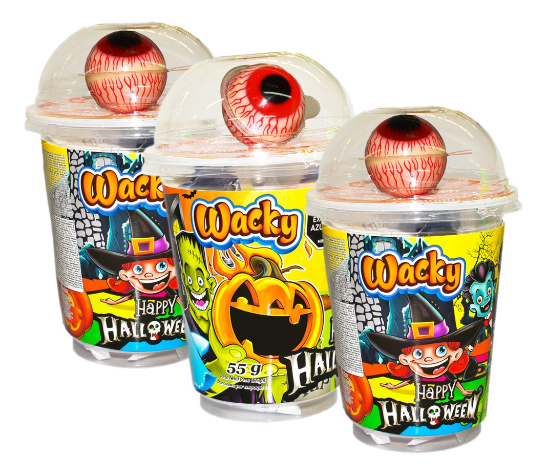 Vaso Shaker Halloween Con Dulces Adro 55 g X 3 Uds